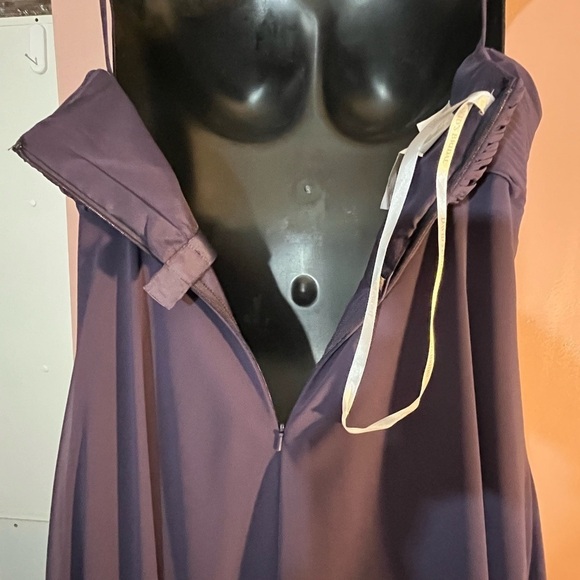 Davids Bridal whimsigoth fairy prom Elegant eggplant purple wedding Dress Sz 18 - Picture 5 of 14